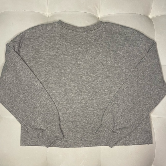 Girls' AC/DC Cropped Crewneck Sweatshirt - art class™ Gray - Picture 5 of 5